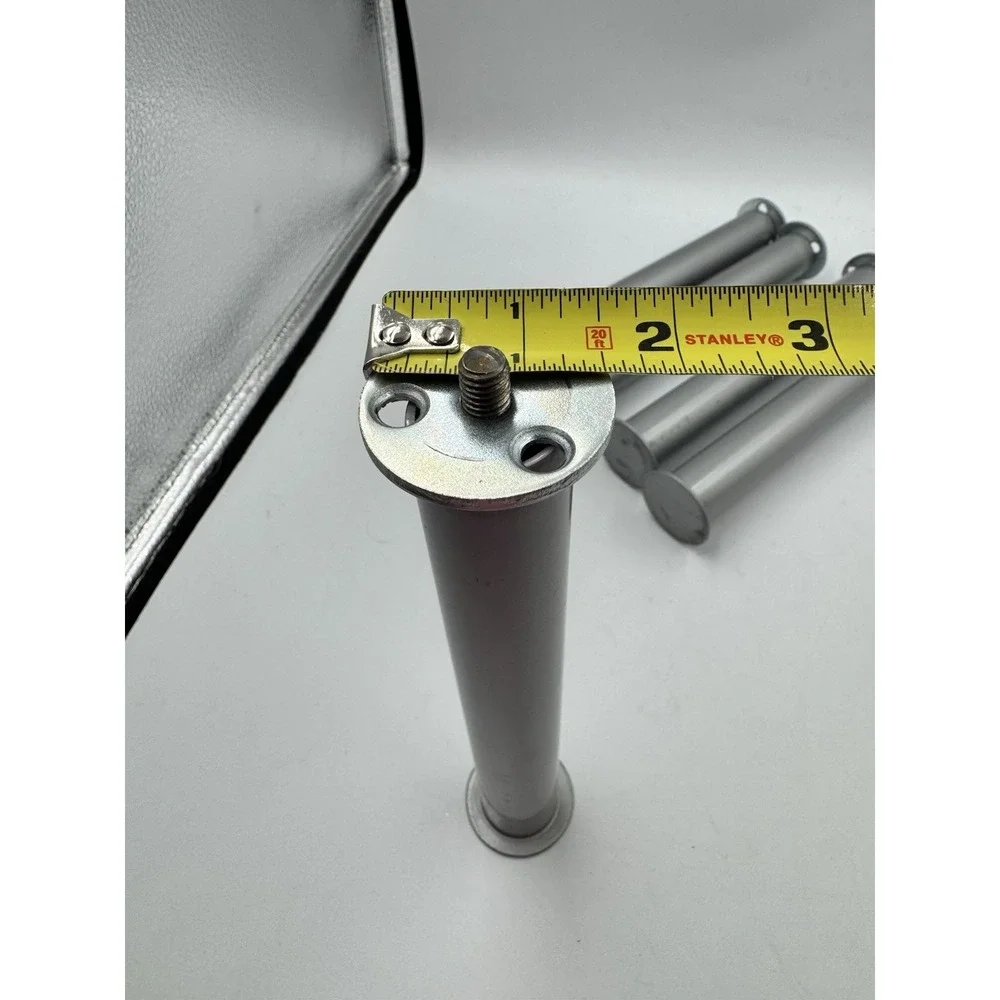 Set Of 5 Metal Furniture Support Legs Screw-In Preowned